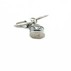 Louis Vuitton Key Holder LV Lock Key Ring Black Silver Colored Keychain — view 3
