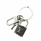 Louis Vuitton Key Holder LV Lock Key Ring Black Silver Colored Keychain