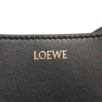 Loewe Puzzle Fold Mini Tote Shoulder 2-Way Logo Shiny Calfskin Black — view 6