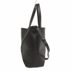 Loewe Puzzle Fold Mini Tote Shoulder 2-Way Logo Shiny Calfskin Black — view 2