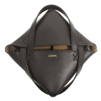Loewe Puzzle Fold Mini Tote Shoulder 2-Way Logo Shiny Calfskin Black — view 7