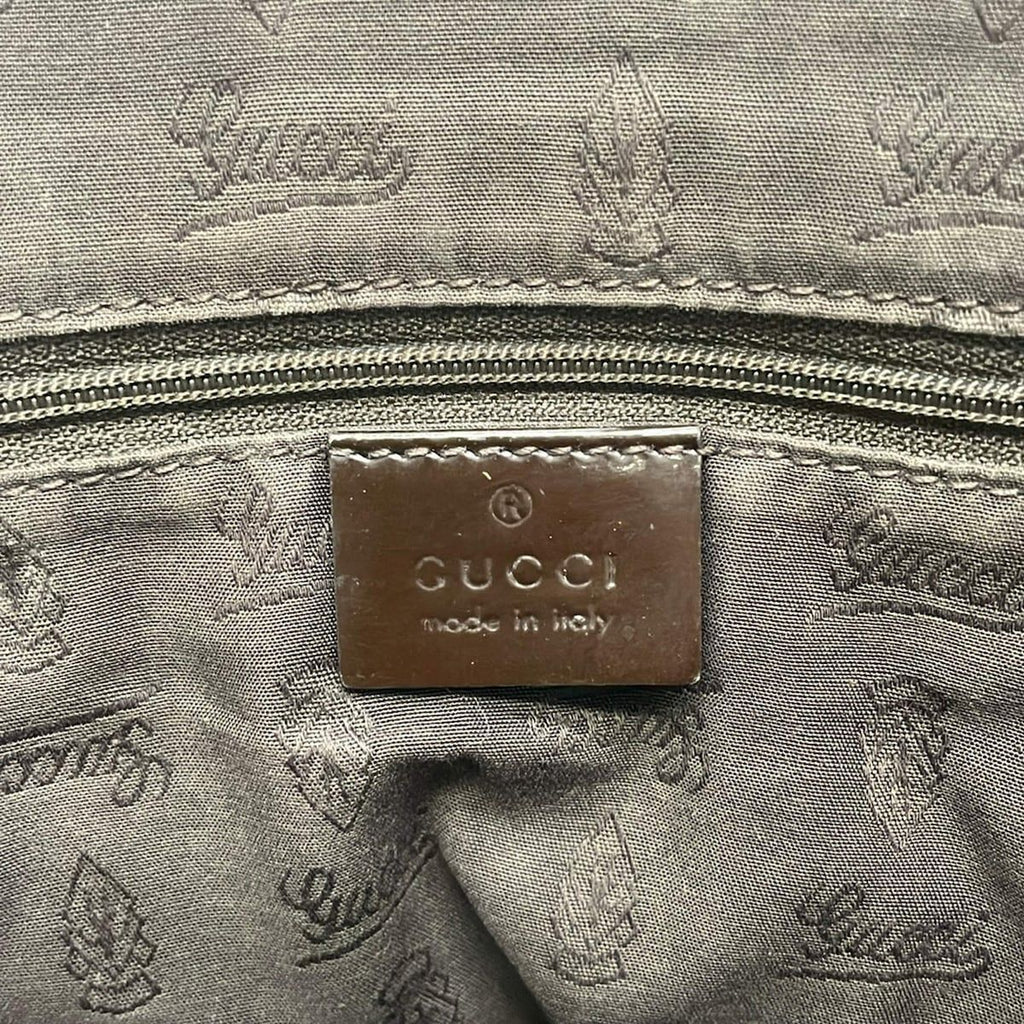 Gucci Tote Sherry GG Pattern Beige Dark Brown Multi Leather — view 8