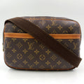 Louis Vuitton Reporter PM Monogram Brown Shoulder Bag Gold