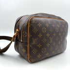 Louis Vuitton Reporter PM Monogram Brown Shoulder Bag Gold — view 2