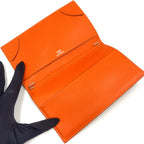 Hermes Adage Agenda Cover Globe Trotter Leather Orange Red Silver — view 3