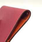 Hermes Adage Agenda Cover Globe Trotter Leather Orange Red Silver — view 7