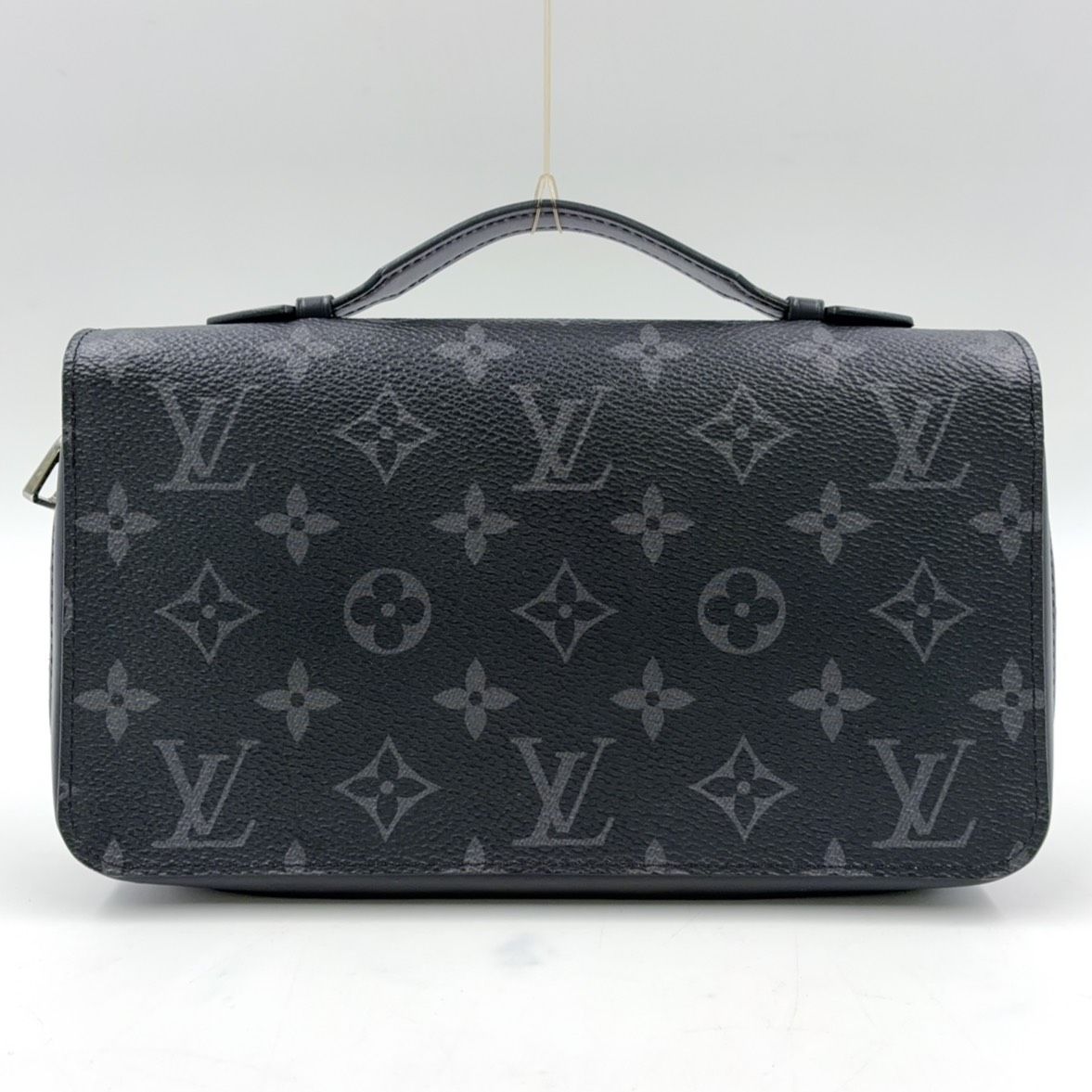 Louis Vuitton Zippy XL Monogram Eclipse Black Zip Around Wallet Silver