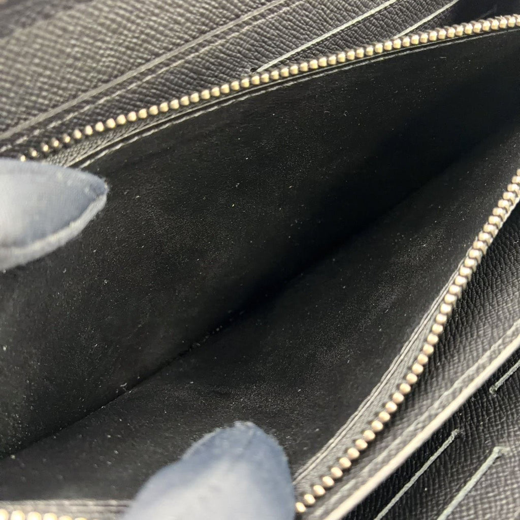 Louis Vuitton Zippy XL Monogram Eclipse Black Zip Around Wallet Silver — view 5