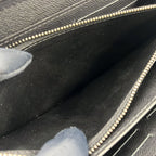 Louis Vuitton Zippy XL Monogram Eclipse Black Zip Around Wallet Silver — view 5