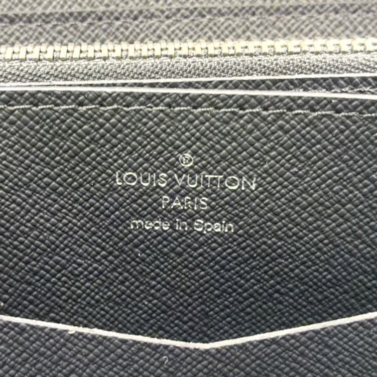 Louis Vuitton Zippy XL Monogram Eclipse Black Zip Around Wallet Silver — view 4