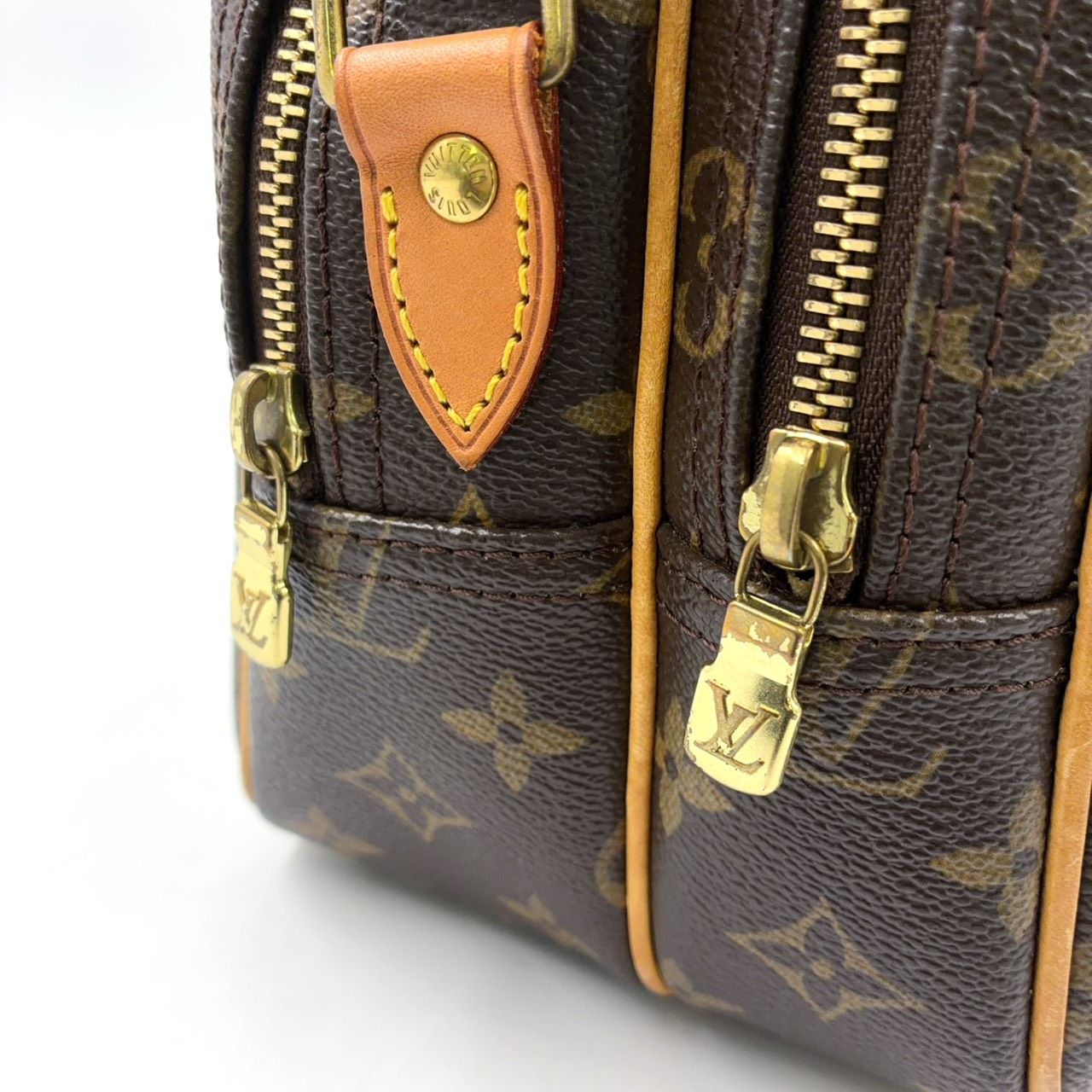 Louis Vuitton Reporter PM Monogram Leather Brown Shoulder Bag Gold — view 8