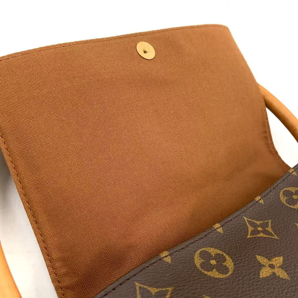 Louis Vuitton Mini Looping Monogram Leather Brown Handbag Gold — view 6