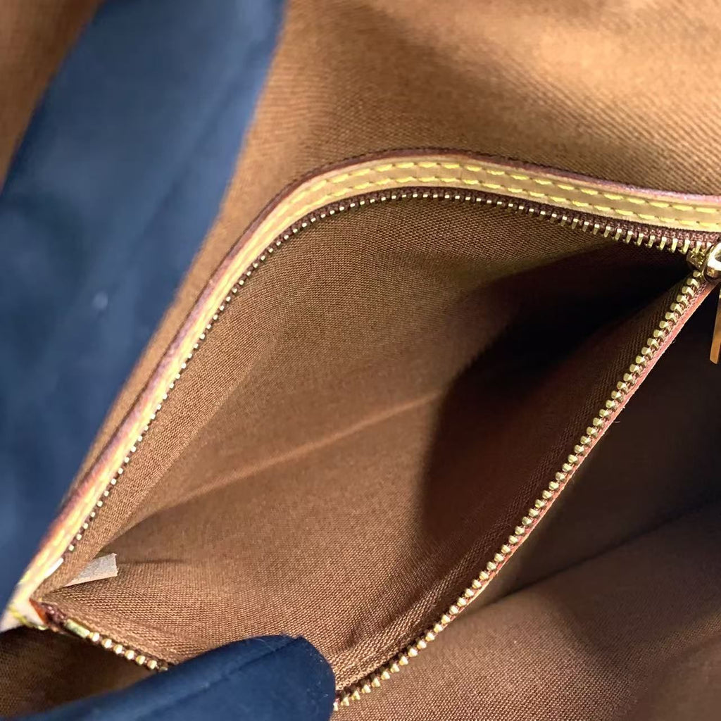 Louis Vuitton Mini Looping Monogram Leather Brown Handbag Gold — view 5
