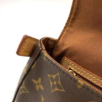 Louis Vuitton Mini Looping Monogram Leather Brown Handbag Gold — view 7