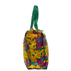 Hermes Tote Orange Green Multi Botanical Pattern Cotton — view 2