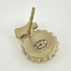Chanel Earrings CC Logo Ribbon Gold Plated — view 6