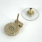 Chanel Earrings CC Logo Ribbon Gold Plated — view 3