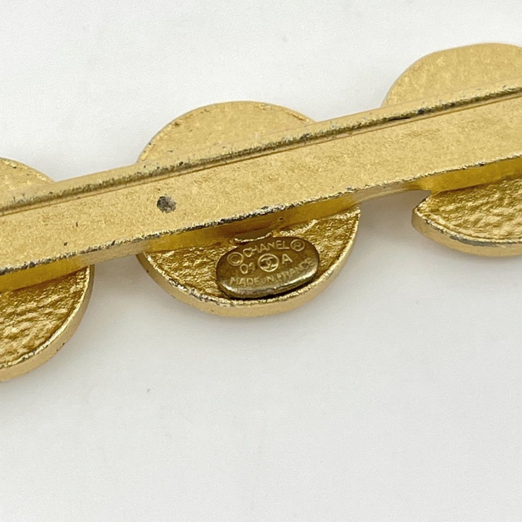Chanel Brooch CC Logo Faux Pearl Gold — view 5