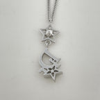Dior Necklace Star Motif Silver Plated Rhinestone — view 2