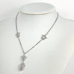 Dior Necklace Star Motif Silver Plated Rhinestone — view 4