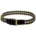 Chanel Belt Chain Leather Black Gold