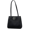 Chanel Handbag CC Logo Camellia Mini Satin Black