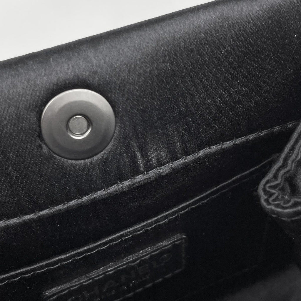 Chanel Handbag CC Logo Camellia Mini Satin Black — view 5