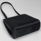 Chanel Handbag CC Logo Camellia Mini Satin Black — view 2