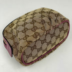 Gucci Pouch GG Pattern Canvas Beige Pink — view 2