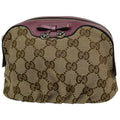 Gucci Pouch GG Pattern Canvas Beige Pink