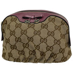 Gucci Pouch GG Pattern Canvas Beige Pink