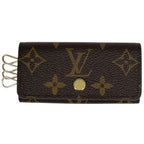 Louis Vuitton Multicles 4 Key Case Key Holder Key Hook Monogram Brown Keychain