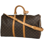 Louis Vuitton Keepall Bandouliere 50 Boston Bag 2-Way Monogram Brown
