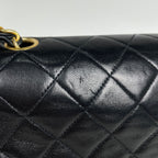 Chanel Shoulder Bag Quilted Single Flap CC Logo Leather Black — view 5