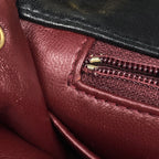 Chanel Shoulder Bag Quilted Single Flap CC Logo Leather Black — view 8