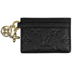 Louis Vuitton Card Case LV Charm Monogram Empreinte Noir