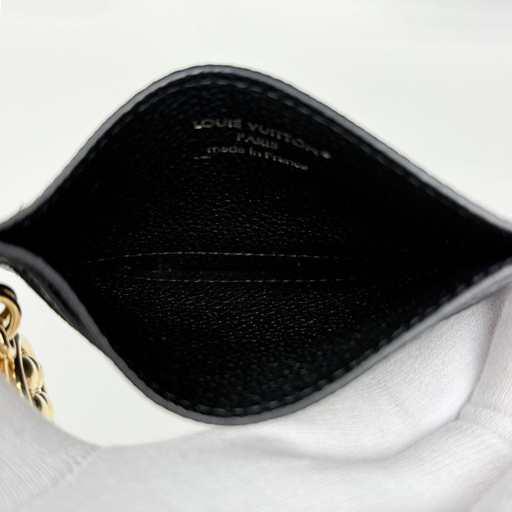 Louis Vuitton Card Case LV Charm Monogram Empreinte Noir — view 4