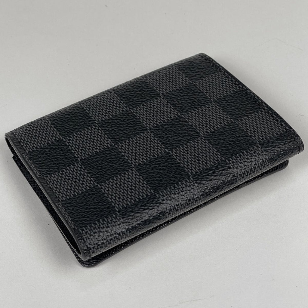 Louis Vuitton Envelope Business Card Holder Case Damier Graphite Black — view 2