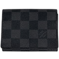 Louis Vuitton Envelope Business Card Holder Case Damier Graphite Black