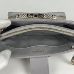 Chanel Shoulder Bag CC Logo Quilted Phone Case Caviar Leather Gray — view 8