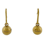 Chanel Earrings Swing Ball Sphere Gold Plated