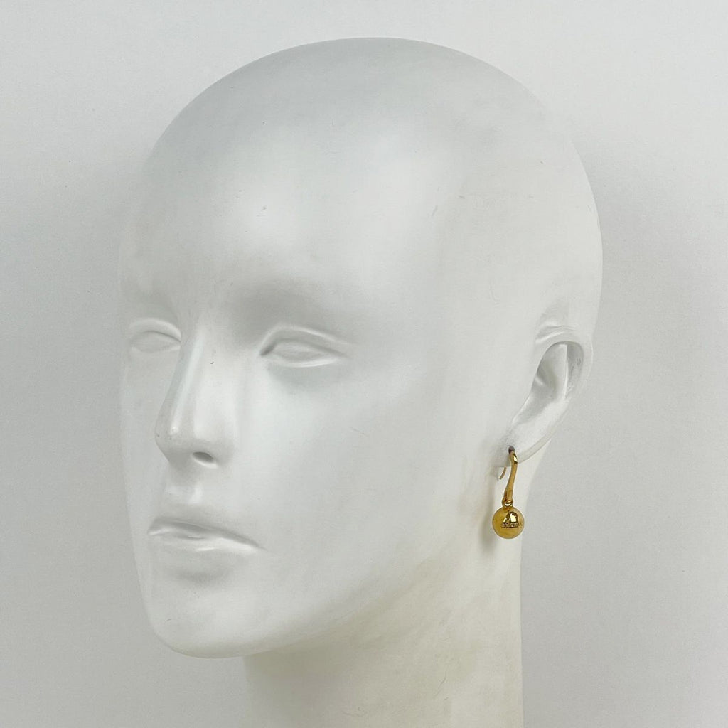 Chanel Earrings Swing Ball Sphere Gold Plated — view 6