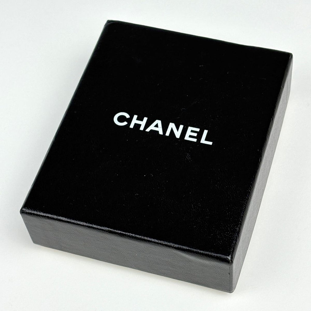 Chanel Brooch CC Logo Pin Silver Plated Pink White — view 6