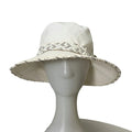 Hermes Linen Hat Braided Leather Hat 56 White