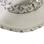 Hermes Linen Hat Braided Leather Hat 56 White — view 7