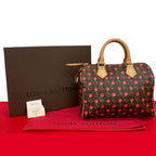 Louis Vuitton Speedy 25 Monogram Cherry Takashi Murakami Collaboration Leather
