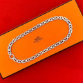 Hermes Grandspaw Vintage Silver 800 Necklace Choker Pendant
