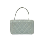 Chanel Quilted Coco Wild Stitch Leather Handbag Light Blue — view 3