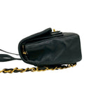 Chanel Quilted CC Logo Lambskin Leather Backpack Black — view 5
