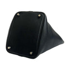 Hermes with Lock Picotin PM Taurillon Clemence Leather Handbag Mini Tote Black — view 8